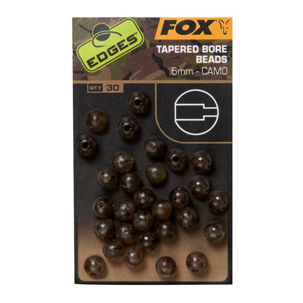 Karoliukai Fox Edges Camo Tapered Bore Bead 6 mm