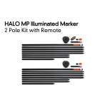 Podświetlany maszt do markerów Halo — zestaw 2-biegunowy z