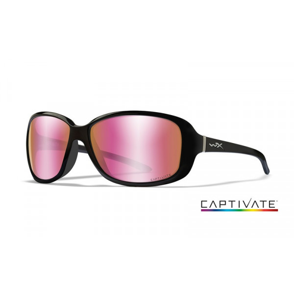 Okulary Wiley X AFFINITY Captivate Rose Gold Gloss Black Frame