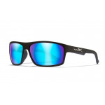 Akiniai Wiley X PEAK Polarized Blue Mirror Matte Black Frame