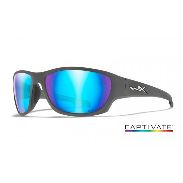 Wiley X CLIMB Captivate Blue Mirror Matte Grey Frame