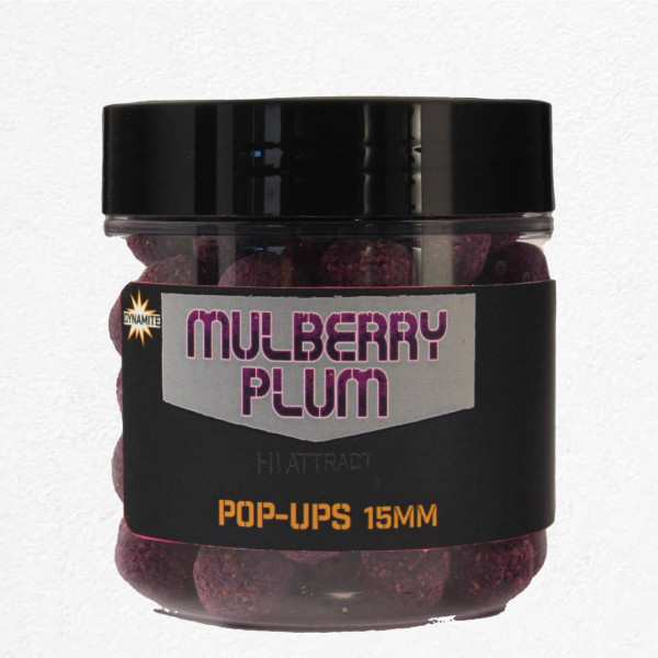 Peldošie katli Dynamite Mulberry Plum Foodbait Pop Ups