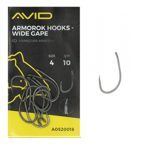 Kabliukai Avid Armorok Hooks - Wide Gape