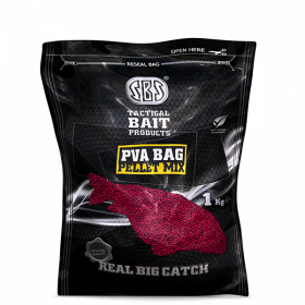 Peletės SBS Baits PVA Bag Pellet Mix Strawberry Jam