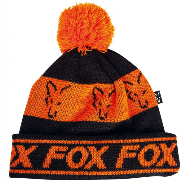 Žieminė Kepurė Fox Black/Orange - Lined Bobble Hat