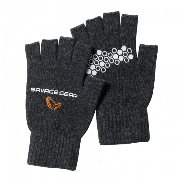 Pirštinės Savage Gear Knitted Half Finger Glove