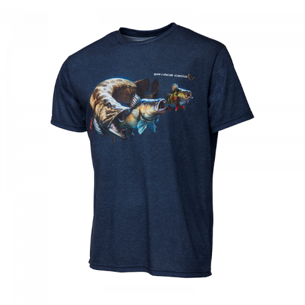 Marškinėliai Savage Gear Cannibal T-Shirt Blue