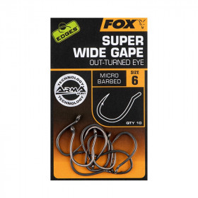 Kabliukai Fox Edges Super Wide Gape Out Turned Eye Hooks