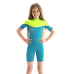 Hidrokostiumas Vaikams Jobe Boston 2mm Shorty Wetsuit Kids Teal