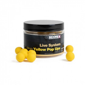 Plaukiantys boiliai CCMOORE Live System Yellow Pop Ups