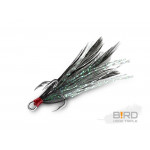 Delphin B!RD Hook TRIPLE / 3pcs Size 8 Black Feathers
