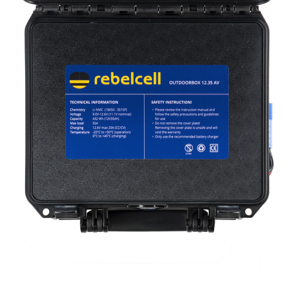 Akumuliatorius Rebelcell Outdoorbox 12.35 AV Baterija IP65