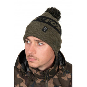 Žieminė Kepurė Fox Collection Bobble Hat Green&Black