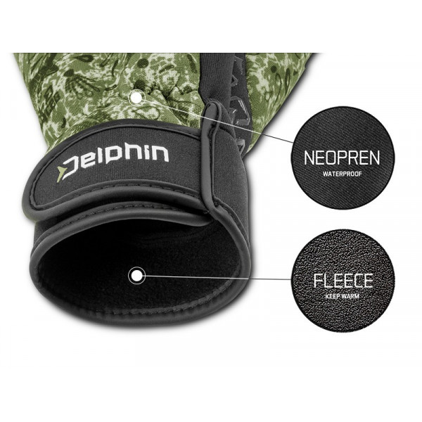 Neoprene fleece gloves Delphin NeoFLIX