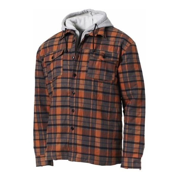 Savage Gear TWIN SHIRT JACKET L ORANGE/GREY CHECK