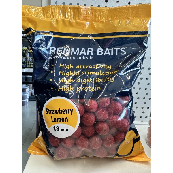 RENMAR BAITS Boiliai Strawberry Lemon 1kg