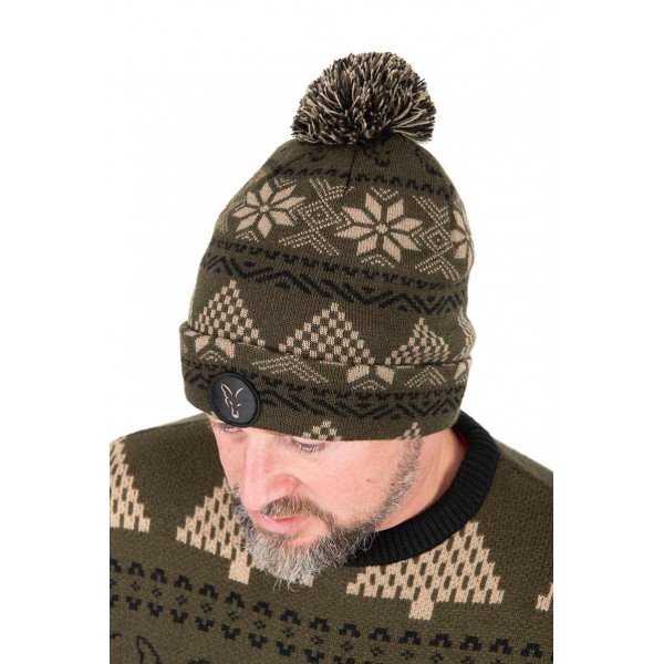 Buy Fox Festive Bobble Hat Megzta kepurė su