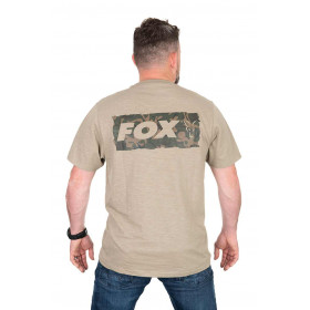Fox LW Khaki Large Print T Marškinėliai trumpomis rankovėmis