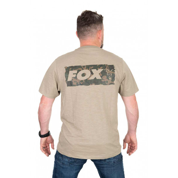 Fox LW Khaki Large Print T Marškinėliai trumpomis rankovėmis