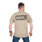 Fox LW Khaki Large Print T Marškinėliai trumpomis rankovėmis