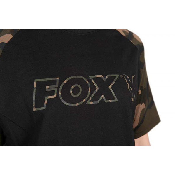 Fox Black/Camo Outline T-Shirt MARŠKINĖLIAI