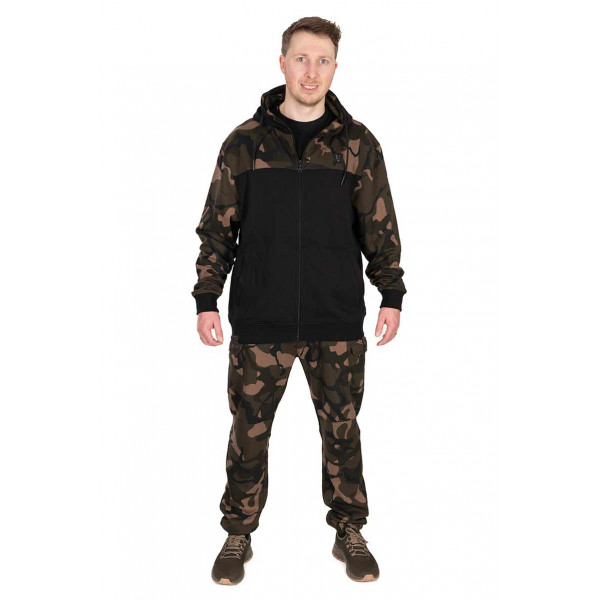 Fox LW Black/Camo Split Zip Hoody DŽEMPERIS BLIUZONAS SU