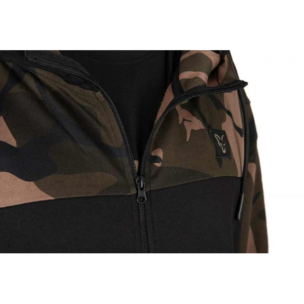 Fox LW Black/Camo Split Zip Hoody DŽEMPERIS BLIUZONAS SU