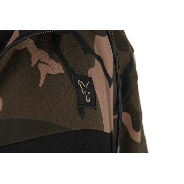 Fox LW Black/Camo Split Zip Hoody DŽEMPERIS BLIUZONAS SU