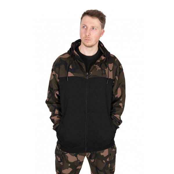 Fox LW Black/Camo Split Zip Hoody DŽEMPERIS BLIUZONAS SU