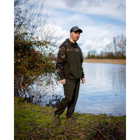 Fox LW Khaki/Camo Split Zip Hoody DŽEMPERIS BLIUZONAS SU