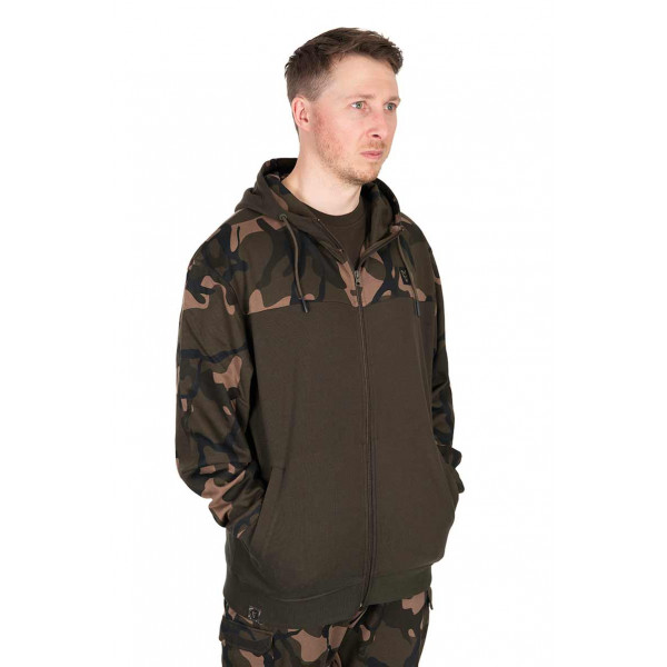 Fox LW Khaki/Camo Split Zip Hoody DŽEMPERIS BLIUZONAS SU