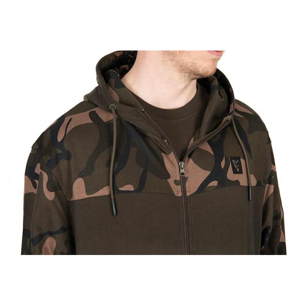 Fox LW Khaki/Camo Split Zip Hoody DŽEMPERIS BLIUZONAS SU