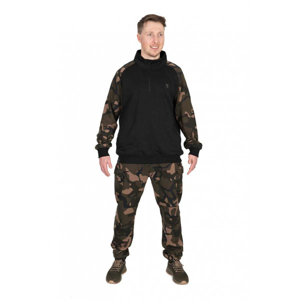 Fox LW Black/Camo QTR Zip Džemperis Bliuzonas su užtrauktuku