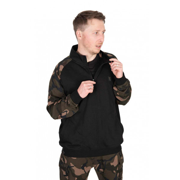 Fox LW Black/Camo QTR Zip Džemperis Bliuzonas su užtrauktuku