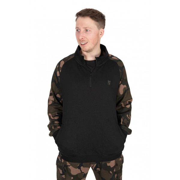 Fox LW Black/Camo QTR Zip Džemperis Bliuzonas trumpu užtrauktuku