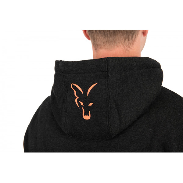 Fox Collection Hoody Black & Orange Džemperis bliuzonas