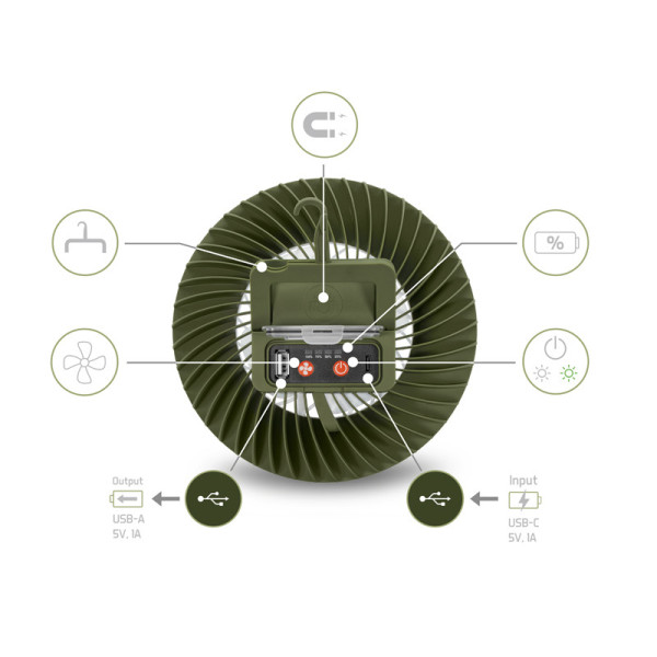 Fan with Light Delphin Ventix