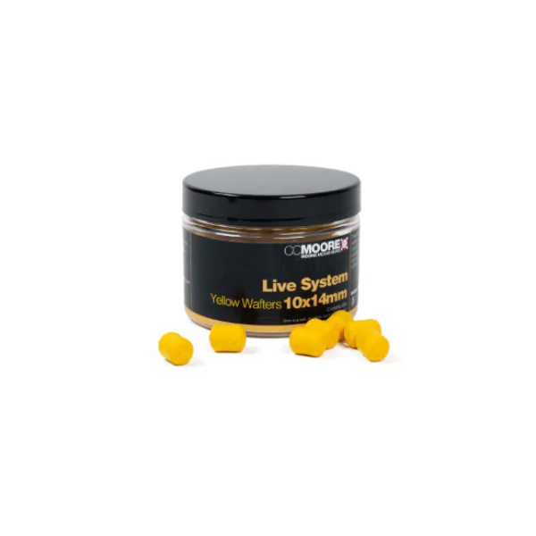 „CCmoore Live“ sistemos geltoni „Dumbell“ plūdės, 10×14 mm