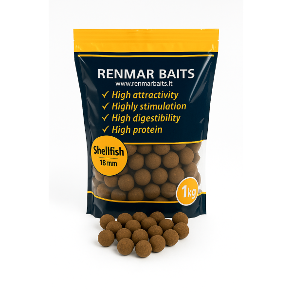 RENMAR BAITS Shellfish Šeriminiai Boiliai 1kg