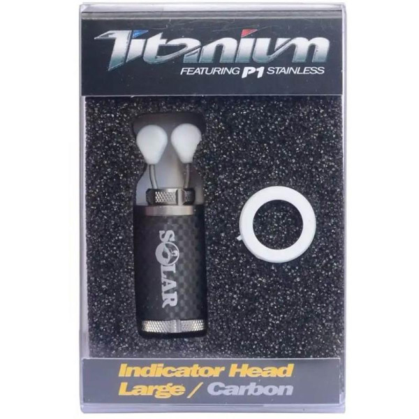 SOLAR TACKLE CARBON INDICATOR HEAD - LARGE WITH STAINLESS HANGA