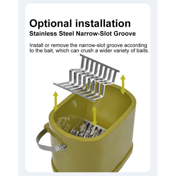 Boatman Boilie Crusher Jauko Smulkintuvas SU KIBIRU malūnas MINI