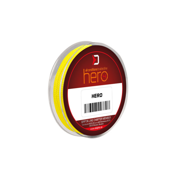 Delphin HERO 4 / fluo yellow 0,12mm 8,2kg 15m