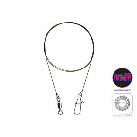 Tungsten leader BOMB! with swivel and snap 2pcs/15cm/5kg