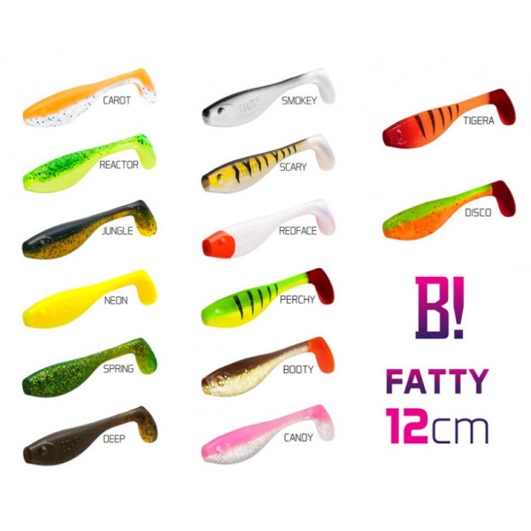 Mix of Lures BOMB! Fatty / 5 pcs 12cm / Tigera + Redface + Booty + Candy + Reactor