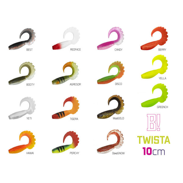 Lure Delphin TWISTA UVs / 5pcs 10cm/CANDY