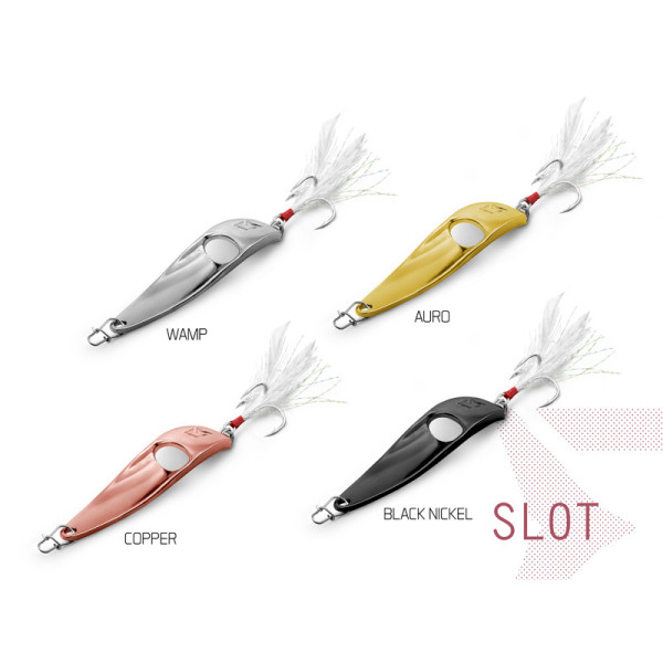 Spoon Delphin SLOT 15g BLACK NICKEL hook 4