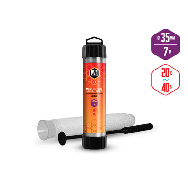 Delphin PVA n’tastic mesh on tube TUBE+PLUNGER / 7 m - 35mm 35mm (wide) / slow melting