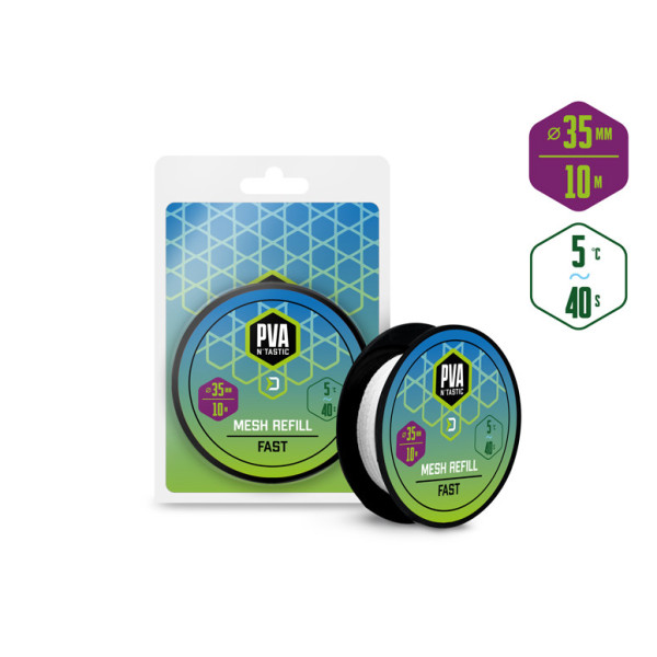 Spare mesh Delphin PVA n’tastic /10m wide-35mm/quickly soluble