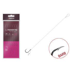 Rig Delphin FLR D-rig / 6pcs 8cm / 0,22mm / BARB 8 / Sting7mm