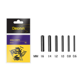 Delphin Single CRIMPS / 40pcs 0.6mm